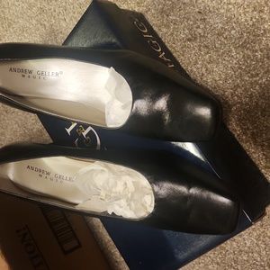 Black closed toe heels